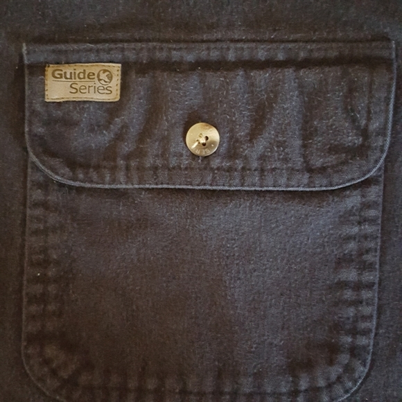 Gander Mountain "Guide Series" Chamois Cotton Shirt Blue Men's Size Neck 16 - Picture 7 of 13